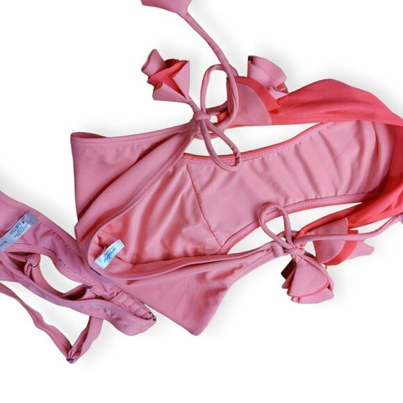 La Vie En Rose Aqua Bikini Swim Set Medium/Large - Picture 7 of 9